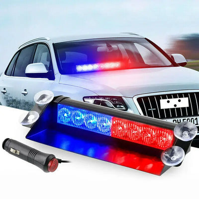 LinkMejor Car Warning Light Front Windshield Warning Light 8LED Emergency Dash Strobe Lights Emergency Signal Lamp 3 Flashing Mode