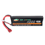 LinkMejor 7.4V 4000mAh 60C 2S LiPo Battery T Deans Plug for RC Drone