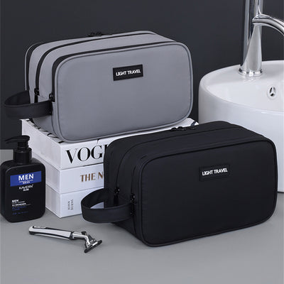 IPRee Men's Makeup Bag 3 Layer Elite Series Large Capacity Men's Toiletry Bag Travel Essentials Portable Premium Cosmetics Organizer Bag