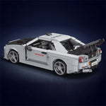 Mould King 10113 Technical Car Toys The MOC Skyline R34 Sport Car Model Building Block Assembly Kit 1471PCS Brick Set Kids Boys Birthday Gift