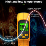 LinkMejor H2 Infrared Laser Thermometer -50℃ to 530℃ High Precision Non-Contact 12:1 Ratio Adjustable Emissivity LCD Backlit Display