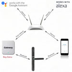 LinkMejor Smart Fingerprint Door Lock 5-in-1 Unlock IP66 Waterproof App Voice Remote Multifunctional Door Lock for Home Security