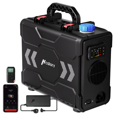 LinkMejor TB2S / TB2S+ 6L 8KW Parking Diesel Air Heater All-in-One Portable Heater with CO Alarm Wireless Temperature Sensor Automatic Start and Stop Altitude Mode App Control 12V/24V/100~240V for Cars Trucks Boats Buses RV Camper Tent