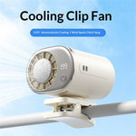 Cooling Clip-on Fan Umbrella High Speed Fan 360° Rotatable 100 Speed USB Rechargeable Multifunctional for Outdoor Car