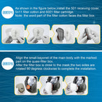 Dust Mask Reusable Full Face Respirator Mask Double Filtration Anti-Fog Organic Vapor Mask for Wooodworking Painting Welding Dust Protection