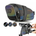 WEST BIKING 1.8L Colorful Reflective Bicycle Saddle Bag Waterproof Portable Cycling Tool Storage Bag for MTB Bike Road Bike Scooter