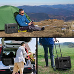 [US Direct] PONGO PSN2200 2000Wh Portable Power Station LiFePO4 Battery Pack Solar Generator with 6 110V/2200W Pure Sine Wave AC Outputs Portable Generator with 25A RV Output for Outdoor Camping