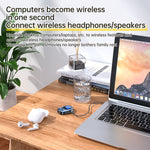 2-in-1 Bluetooth Adapter Receiver Transmitter with HD Display Audio Adapter Bluetooth 5.3 Receiver For Car With LED Display Aux Bluetooth