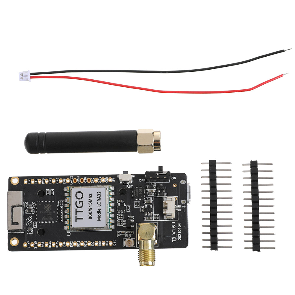 LinkMejor® TTGO LoRa32 868Mhz ESP32 LoRa OLED 0.96 Inch SD Card bluetooth WIFI Wireless Module ESP-32 SMA IP5306