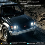 LinkMejor 1297 PRO RTR 1/14 2.4G 4WD Brushless RC Car Official Licensed for Mitsubishi Pajero V24WG 1992 Two Speed Metal Drive Shaft Oil Shocks Full Proportional Off-Road Climbing Truck Vehicles Models Toys