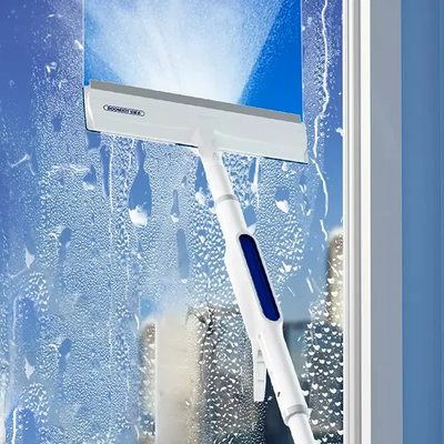 2 In 1 Spray Window Cleaner Window Squeegee With Spray Bottle 130cm Long Pole For Window Cleaning At Home And Glass Cleaning Outdoors