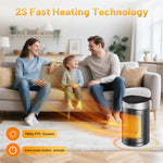 Tevorex 220V 1500W Smart Space Heater with Touch Screen & Remote Control, Automatic Temperature Control, Overheat & Tip-Over Protection for Home or Office
