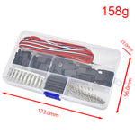 JR 3P Connector Kit 22AWG 3 Meter Cable 0.8A 300V Secure Locking Heat Shrink Tubing RC Model Robotics Electronics