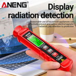 LinkMejor GN902 Electromagnetic Radiation Tester 3-in-1 Electric Field Magnetic Field Temperature Detection 5Hz-3500MHz Safety Alarm LCD Display Radiation Monitoring