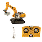 HJ 555-104 555-102 RTR 1/64 2.4G Mini RC Car Alloy Dump Excavator Support App Remote Controlled LED Light Sound Engineering Vehicle Desktop Toys Model Collection Gift For Boys