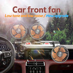 3 Head Car Fan 360° Adjustable Automotive Air Fan 5V USB Charging 12V 24V Low Noise Universal Auto Vehicle Fan