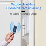 Tuya APP Remotely Control IC Card Lock Invisible Automatic Motor Bolt Lock For Home Wooden Door No Drilling Hole Installation