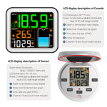 Smart Ultrasonic Water Tank Level Monitor Real Time Depth Temperature Sensor 0-5m Accuracy 0.03m Wireless Signal 500ft Multi Channel LCD Display for Home and Agriculture Tracking