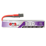 6Pcs LinkMejor 3.8V 380mAh 60C 1S LiHV Battery A30 Plug With Adapter Cable for Happymodel Mobula6 BetaFPV Meteor65