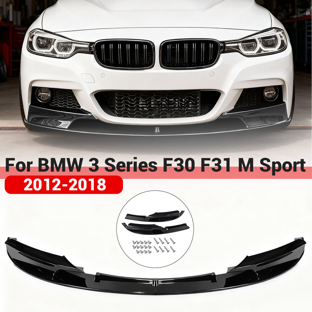 Carbon Fiber Front Lip Spoiler for BMW 3 Series F30 F31 M Sport 2012 to 2018 Custom Upgrade