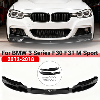 Carbon Fiber Front Lip Spoiler for BMW 3 Series F30 F31 M Sport 2012 to 2018 Custom Upgrade