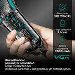 LinkMejor V-692 Professional Hair Clipper 7000RPM Speed 4 Guide Combs 2000mAh Rechargeable Fast Charging Trimmer with LED Display