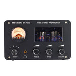 LinkMejor SA-1000 6H3N Tube Preamplifier HiFi 4 Input 2 Output VU Meter Headphone Amplifier Audiophile Sound Quality Aluminum Body Home Theater Audio Amp