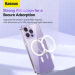 LinkMejor Case for iPhone 14 6.1 inch Crystal Series Magnetic Phone Case with High Light Transmittance