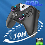 CM-617 Wireless bluetooth Game Controller with Hall Effect Joystick Anti Stick Drift RGB Lighting Motion Control Vibration Function 600mAh Battery Gamepad for Switch PC Steam iOS Android