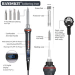 LinkMejor 927 Soldering Iron 200W LCD Digital Display 180-480°C Adjustable Temperature With 4 Tips And Stand