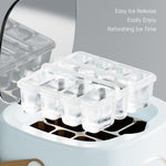 LinkMejor SMART Portable Mini Countertop Ice Maker Machine Quick 10 Solid Ice Cubes in 20 Mins Quiet & Compact for Home Office Camping Car Use