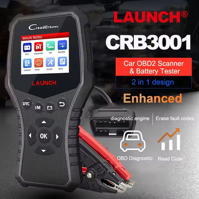 2 in 1 LAUNCH 431 CRB3001 Battery Tester OBD2 Diagnostic Scanner Tools Free Update for Engine PK CR3001 BST360