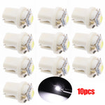 10 Pack LED Car Indicator Lights T5 B8.5d Width Light 5050SMD 1 LED Instrument Light Instrument Panel Light Bulbs