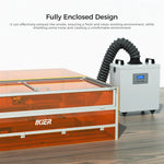 iKier E3 Laser Engraver Enclosure Fully Enclosed Design Aluminum Acrylic Frame High Speed Fan Exhaust System Compatible With iKier K70 K40 MAX Atomstack X70 A70 MAX Laser Engravers