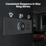 Moes Tuya Zigbee3.0 Smart Knob Thermostat with LED Digital Display Water Heating/Electric Heating/Gas Boiler APP  Remote Controller Weekly Programmable Voice Control Work with Alexa Google Home