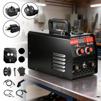 3 IN 1 200V Welder Machine Gasless/Gas MIG-270 MIG TIG Inverter Welding Machine