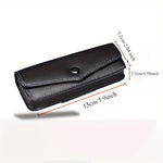 Hasp Reading Glasses Case Hung On the Belt Leather Waistpack Sunglasses Storage Box for Everyday Use