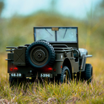 LinkMejor C8815 RTR 1/10 2.4G 4WD RC Car Willys Military Truck Off-Road Climbing LED Light Optional Winch Canopy Metal Frame Rock Crawler Full Proportional Vehicles Models Toys