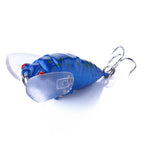 LinkMejor 8PCS Perch Insect Fishing Lures 6.4g 4cm Treble Barb Hooks Artificial Bait for Fishing