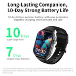 LinkMejor F101 1.96-inch AMOLED Display bluetooth Call Heart Rate Blood Oxygen Monitor Sleep Monitoring Multi-sport Modes IP68 Waterproof Smart Watch