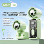 Tevorex K7 Portable Handheld Fan 199 Speed Levels Type C Fast Charging Rechargeable Mini Foldable Fan with LED Display for Travel Office