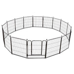 PawGiant Heavy Duty Metal Dog Exercise Playpen Fence for Indoor Outdoor 16 Panels 32 Inch Height