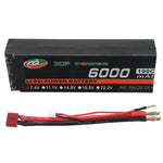 LinkMejor 7.4V 6000mAh 100C 2S LiPo Battery T Deans Plug for RC Drone