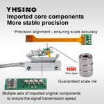 LinkMejor YH800-3 DRO & YE Optical Linear Scale Set High Precision 3 Axis Durable Imported Parts Suitable for Different Measurement with Optional Length Professional Digital Display+ Scale