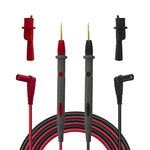LinkMejor PT1008 20A 1000V Silicon Rubber Wire Retardant Gilded Sharp Needle Probe Digital Multimeter Test Lead with Crocodile Clip