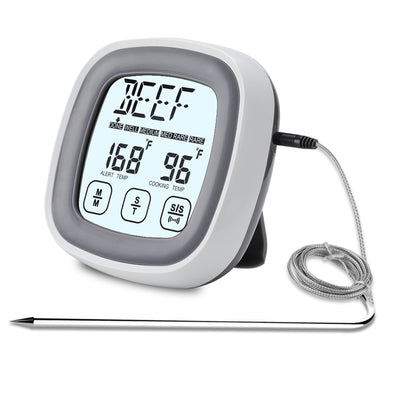 LinkMejor TS-BN53 Touch Screen Digital Meat Food Thermometer Instant Read Food Thermometer Timer Alarm for Cooking / Grilling / BBQ