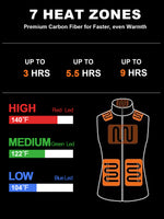 Auxo 7-Zone Fleece Heated Vest for Women with Battery Pack 3 Heat Settings Lightweight Winter Sleeveless Electric Heating Clothing