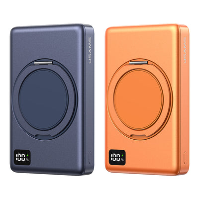 USAMS CD269 PB92 22.5W 38.5Wh 10000mAh Magnetic Wireless Power Bank with 360° Rotating Stand Battery Digital Display External Battery Power Supply Fast Charging for iPhone 17 17 Pro 16 Pro Max 15 14 for Huawei Mate XTs for OPPO for VIVO