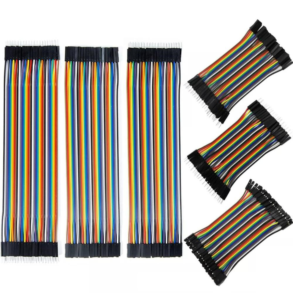 40 Pin Jumper Cable Male to Female/Male to Male/Female to Female 10cm 20cm 30cm Nickel Plated Copper Rainbow Color Wires
