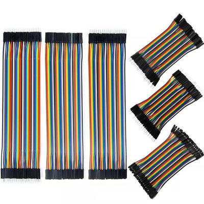 40 Pin Jumper Cable Male to Female/Male to Male/Female to Female 10cm 20cm 30cm Nickel Plated Copper Rainbow Color Wires